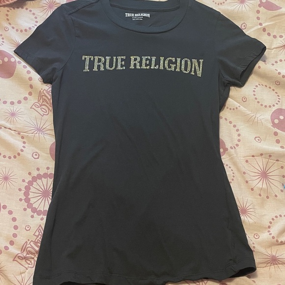 True Religion Black Fitted Tee - Picture 1 of 3